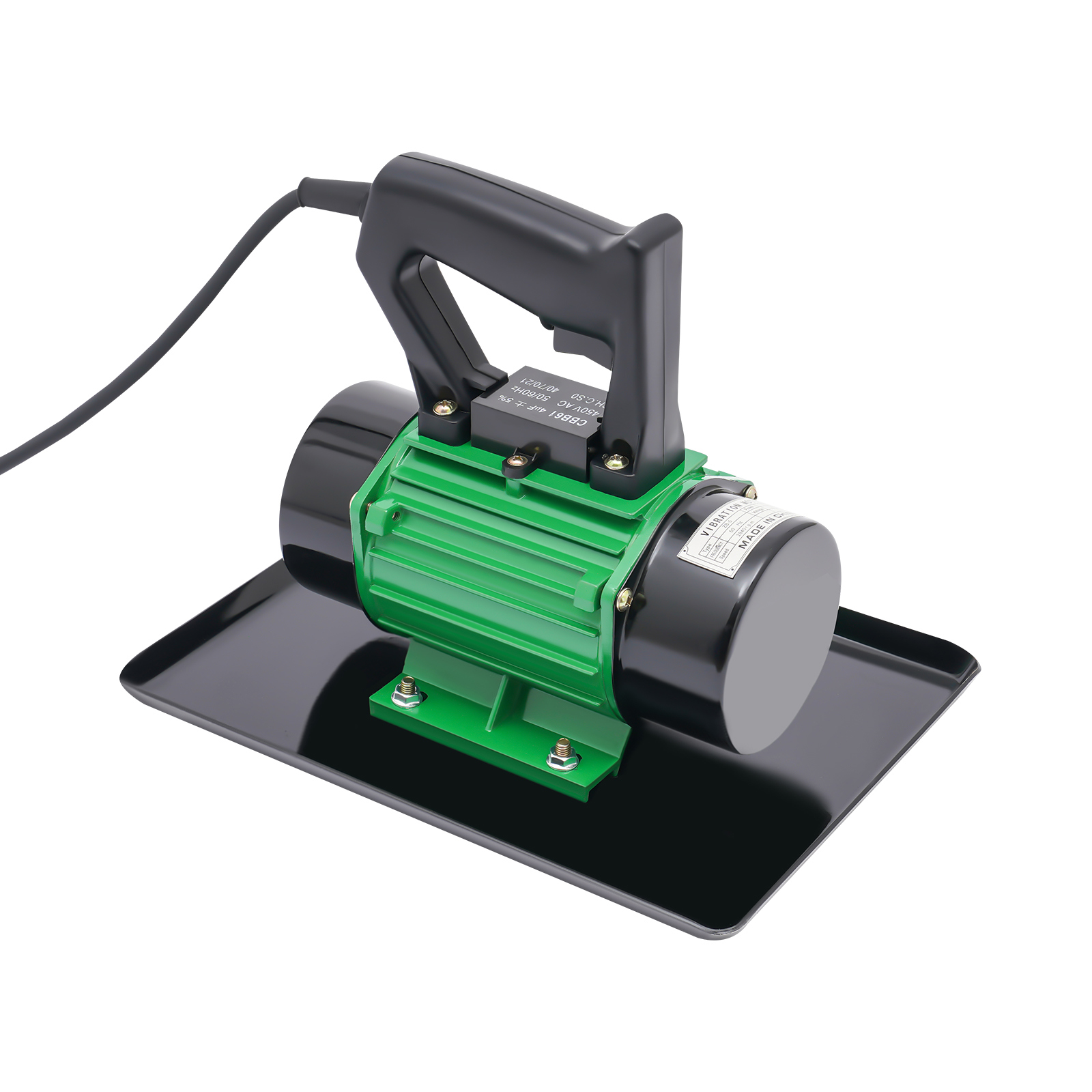 Elektrischer Betonrüttler 250 W, Zementglätter 3500 U/min, 100 Kg Druckkraft, Für Den Straßenbau Und Den Hausbau, Grün