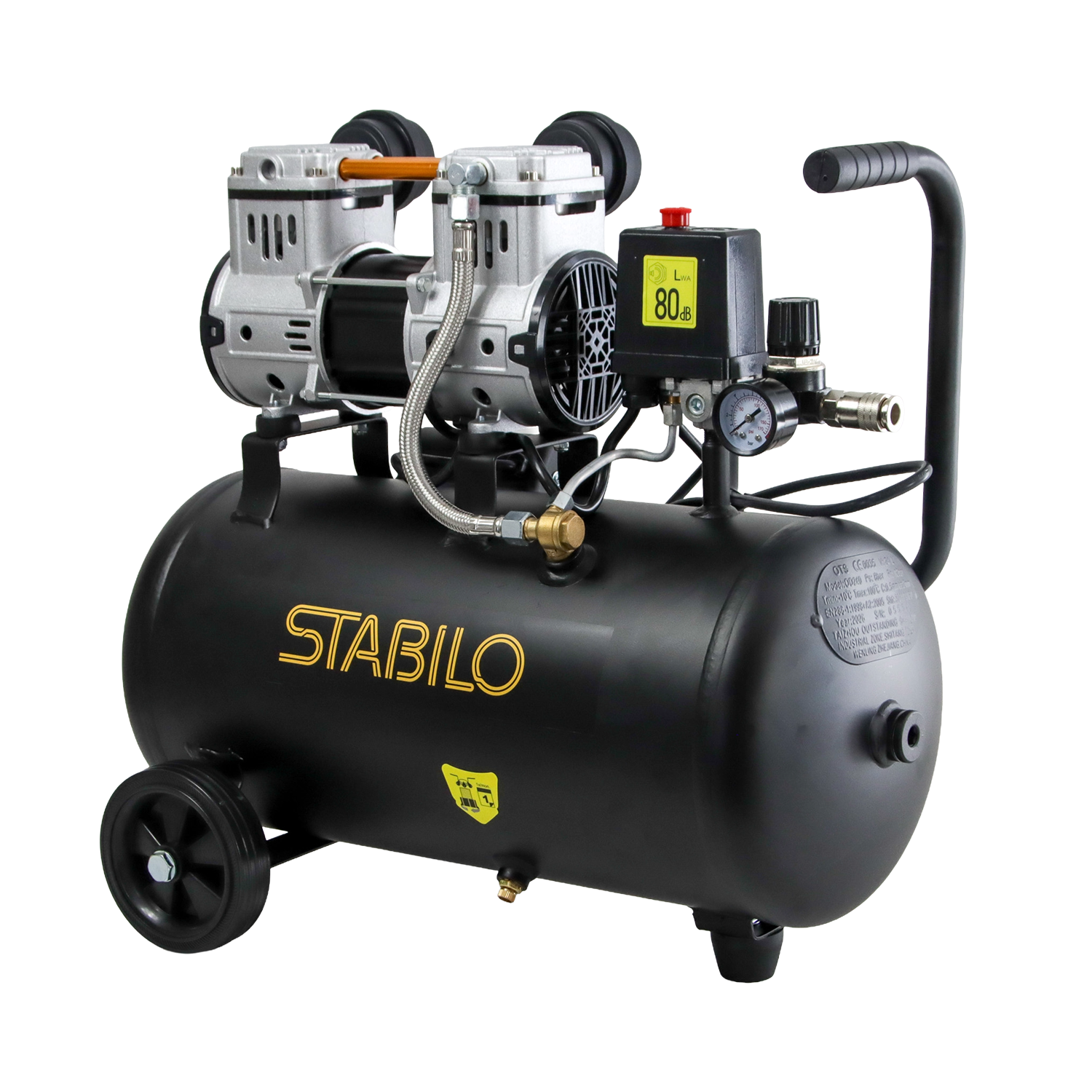 Kompressor Silent 8 Bar Mit 24 L Kessel Und 1,1 Kw Schallgedämmt