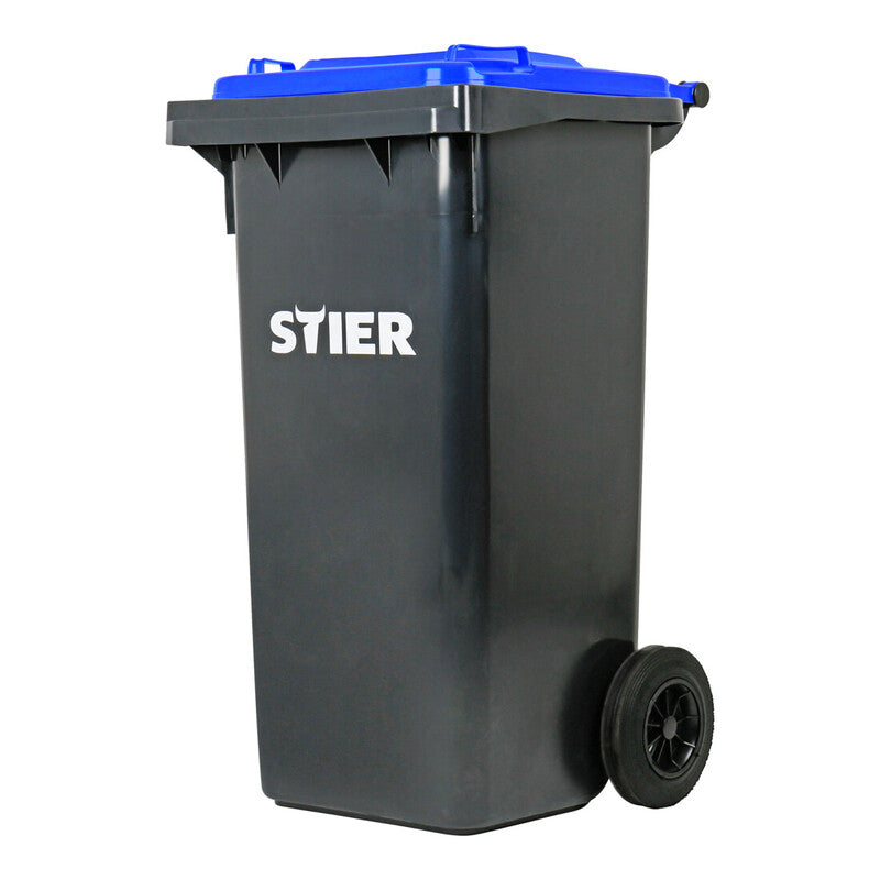 [gebraucht] B-ware Stier Müllgroßbehälter Abfallbehälter 80l Grau Uv-stabilisiert 445x520x939mm