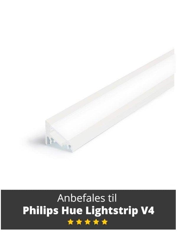 Light Solutions Aluminium-Winkelprofil - Modell C für Philips Hue und WiZ - Weiß