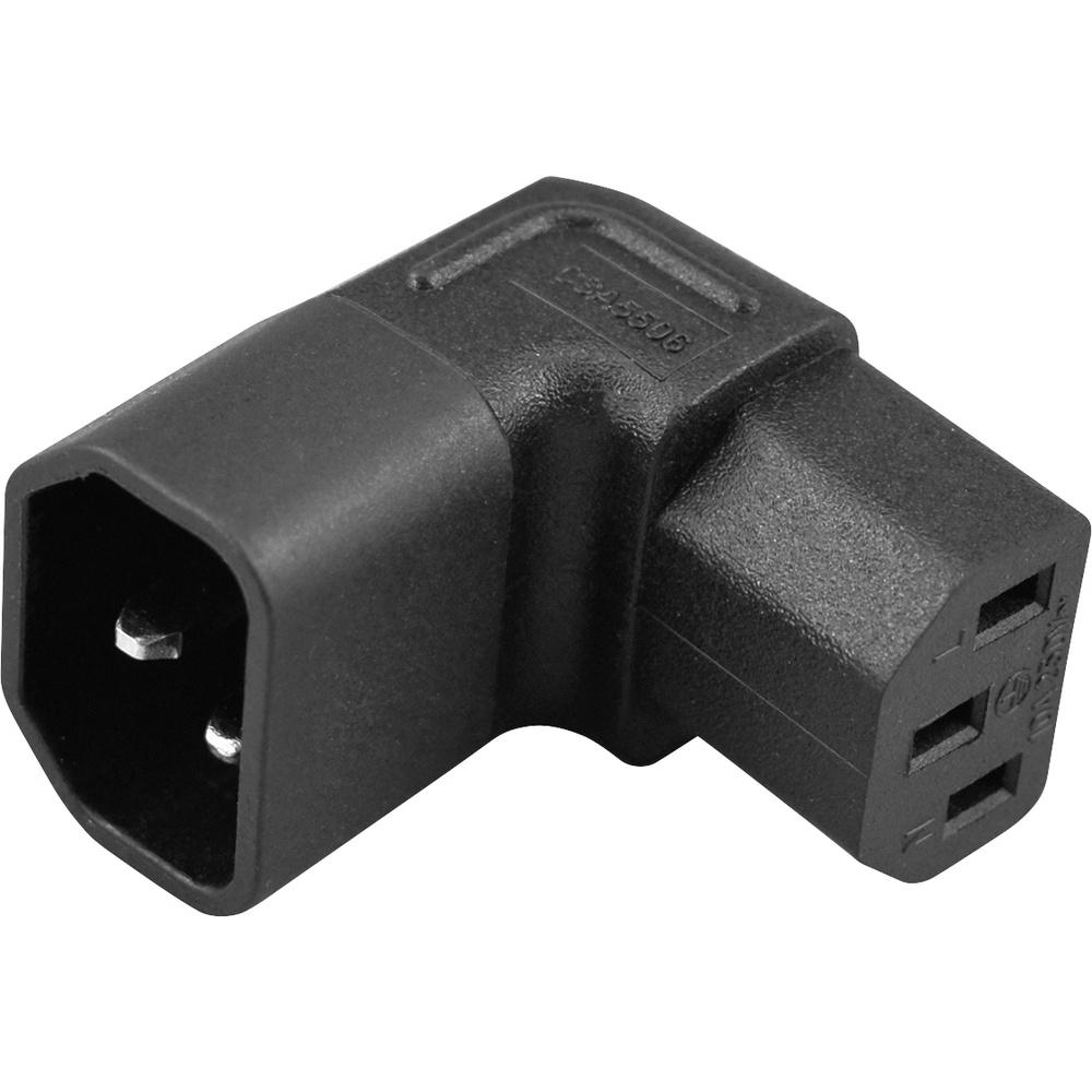 Tru Components Adapter Kaltgeräte-stecker C14 - Kaltgeräte-buchse C13 Gesamtpolzahl: 3 Schwarz 1 S