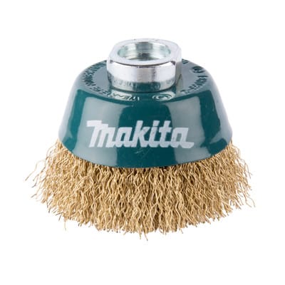 Makita Wire Cup Brush - for steel hardwood paint rust weld edges