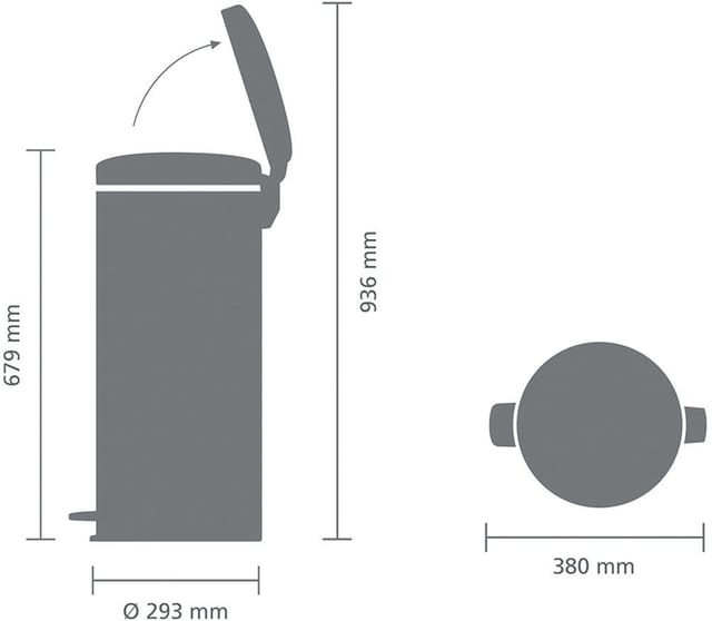 brabantia newIcon - rubbish bin - 30 L - matt steel