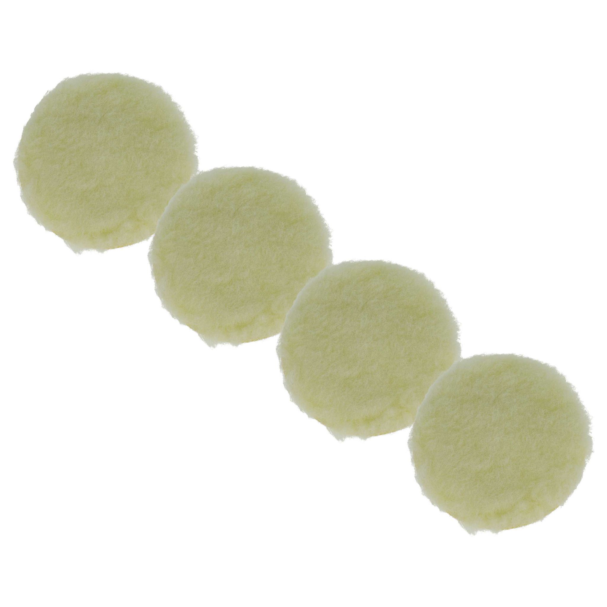 Vhbw 4x Polierschwamm Kompatibel Mit Makita Dbo180z Exzenter- & Schwingschleifer - 12,5 Cm Durchmesser, Beige