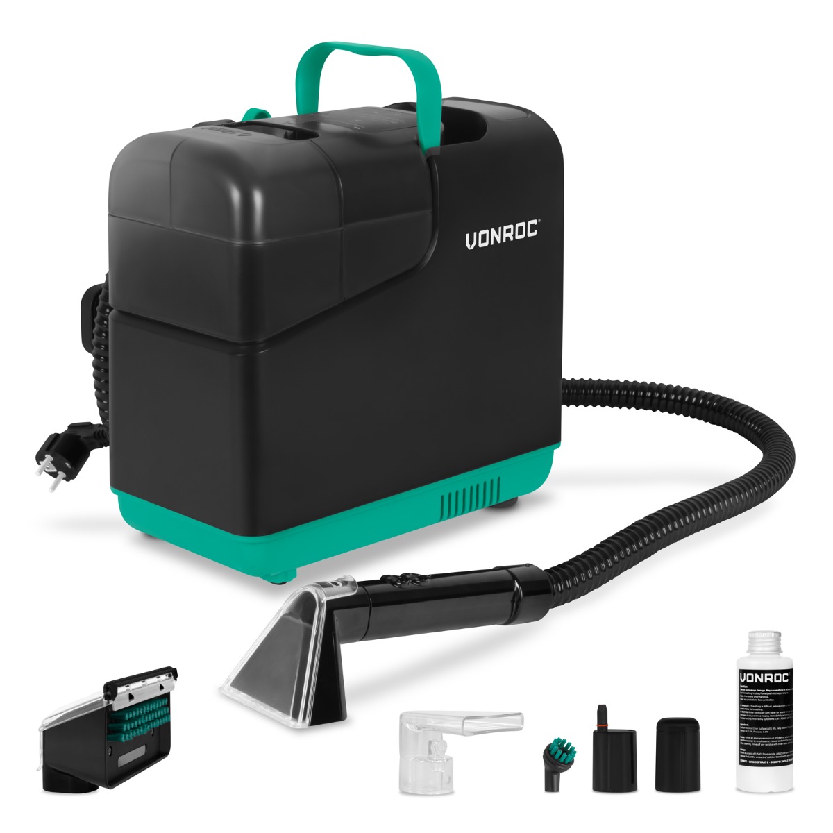 Vonroc Dampf-fleckenreiniger – 1350w – 16kpa Inkl. Aufsätzen & Reiniger
