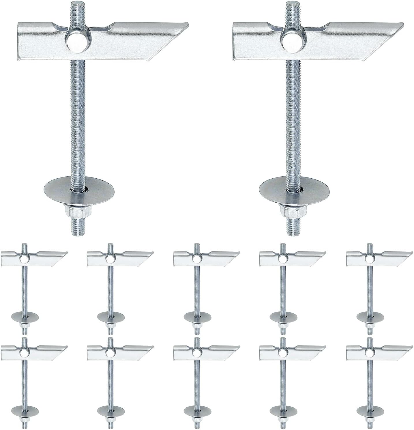 12 Stück M6x100mm Hochleistungs-placo-haken, Verzinkte Kippdübel Aus Kohlenstoffstahl Zur Befestigung Von Elementen An Decken Und Gipskartonplatten