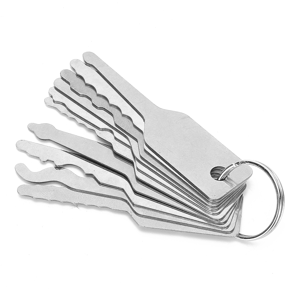 Mini-türöffner-werkzeug Für Die Handtasche, 10-in-1-schlüsselform, Reparaturwerkzeug Aus Edelstahl