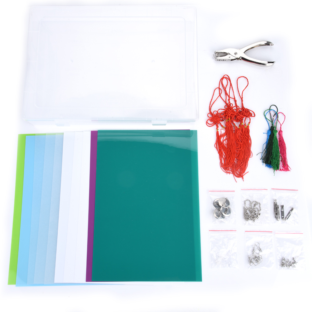 Kunststoff-schrumpffolie, Gummistempel, Heißluftpistole, Schrumpf-diy-handwerkswerkzeug-set (02)