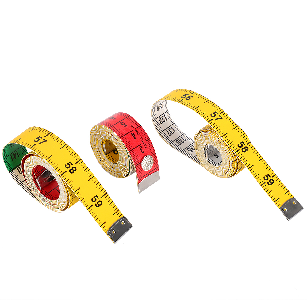 3er-pack Weiches Maßband Zum Nähen Von Kleidung, Schneiderei, Doppelte Skala, Farbig, Flexibles Körpermaßband