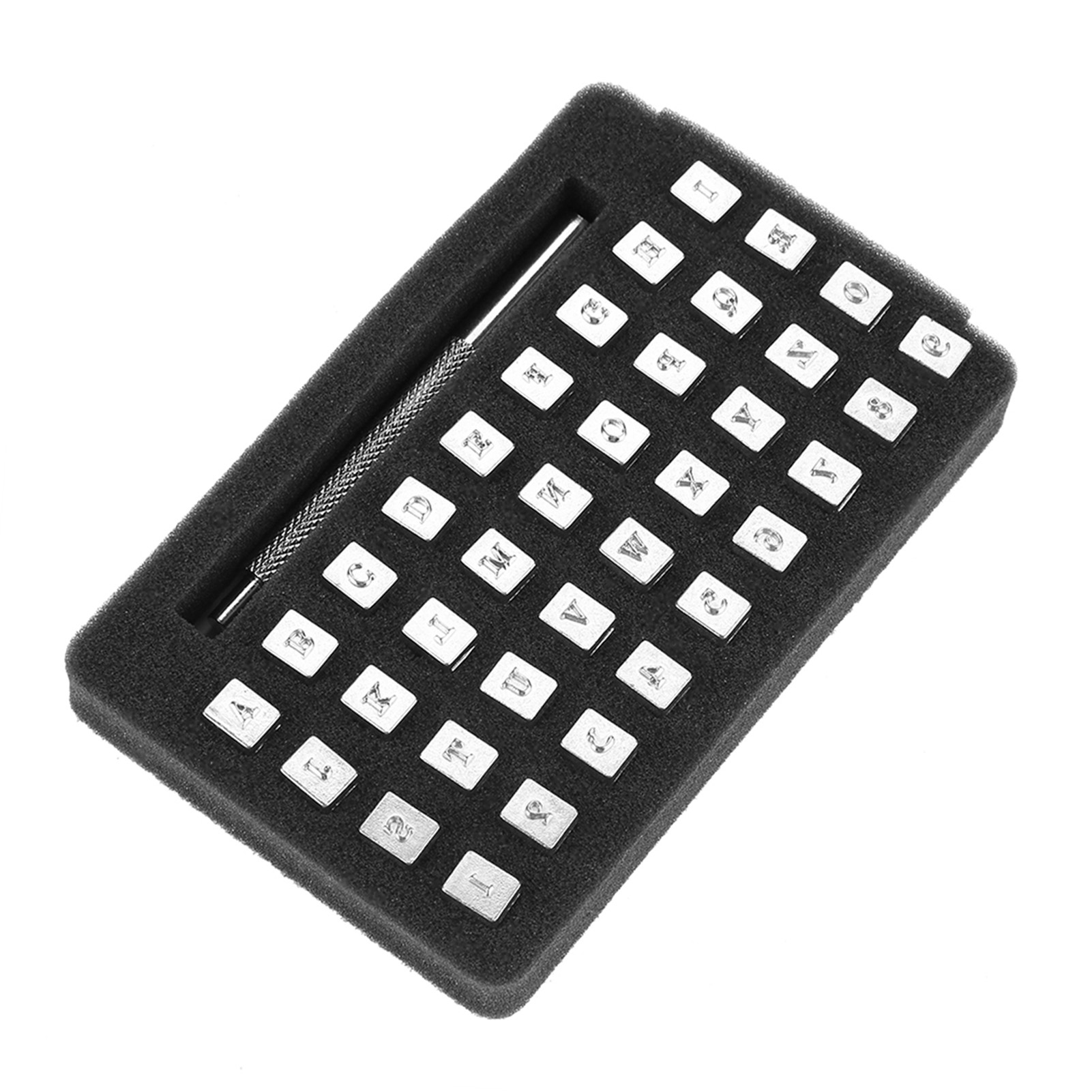 36-teiliges Stempelset Aus Stahl Für Buchstaben Und Zahlen, 3 Mm, Für Diy-lederbastelarbeiten