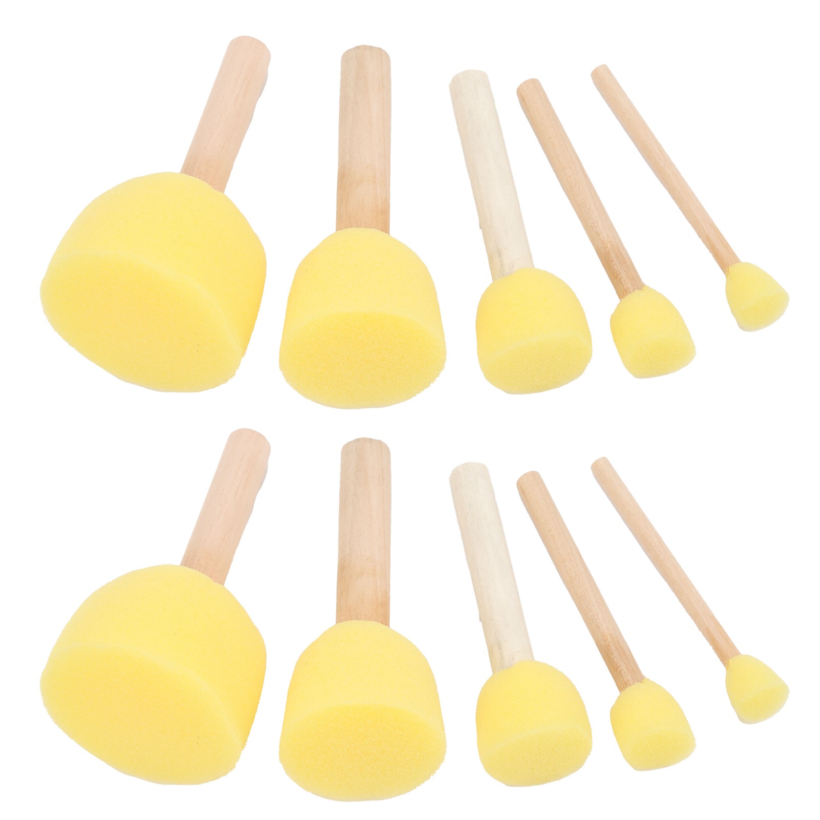 20-teiliges Schwammpinsel-set Diy Runde Gelbe Pilzstäbchen Malwerkzeuge Für Kinder Basteln Zeichnen Graffiti Geschenk