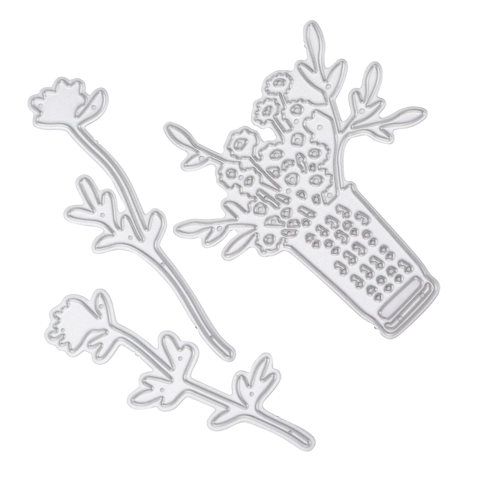 3-teiliges Stanzformen-set In Vasenform Aus Kohlenstoffstahl Zum Prägen Und Basteln Von Karten.
