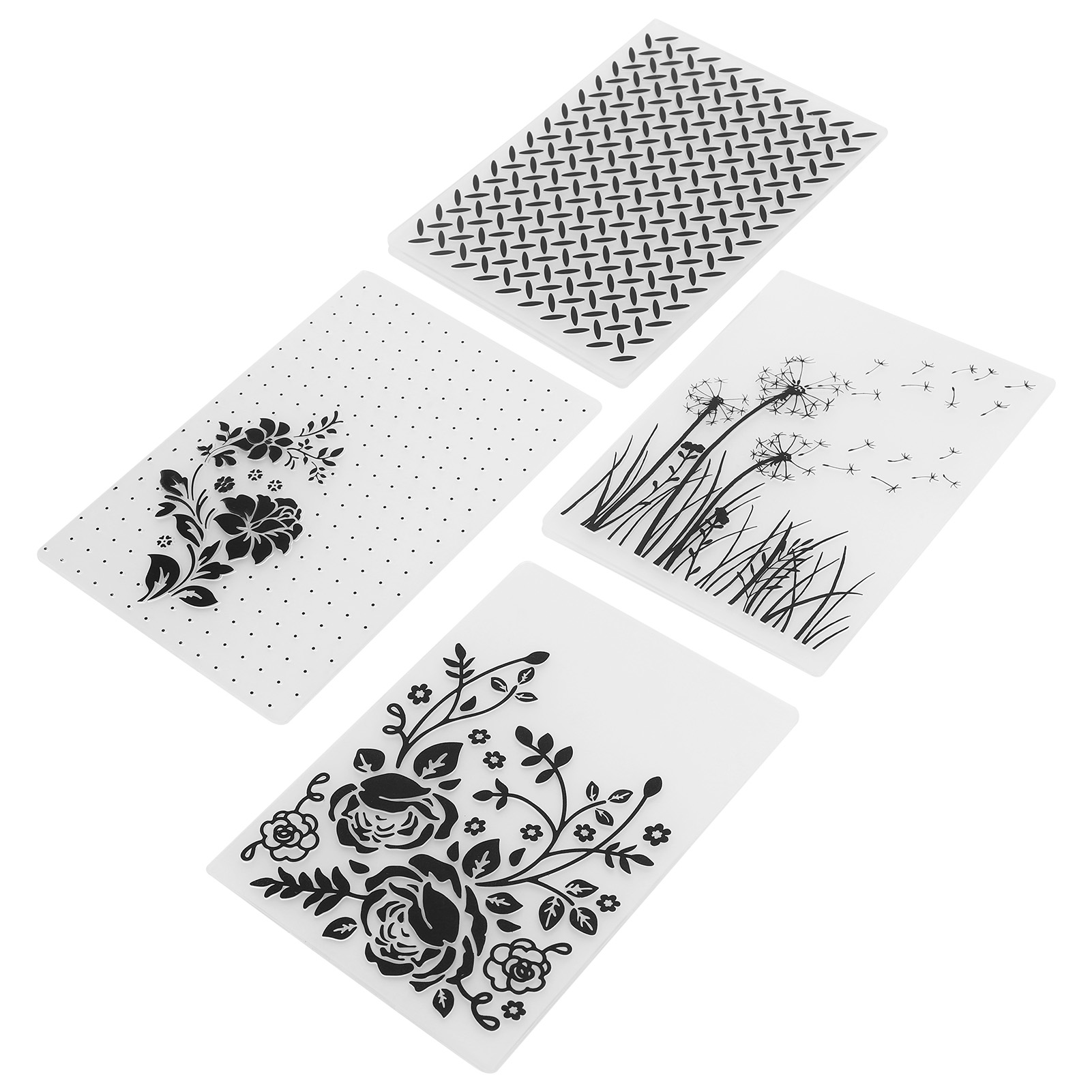 4 Stück Prägefolder Aus Kunststoff Für Diy-kartenherstellung, Scrapbooking, Papierbasteln