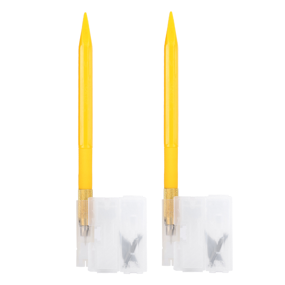 2-teiliges Stempel-schnitzmesser, Gelber Schnitzstift, Handschneider, Diy-aufkleber-schneidewerkzeug