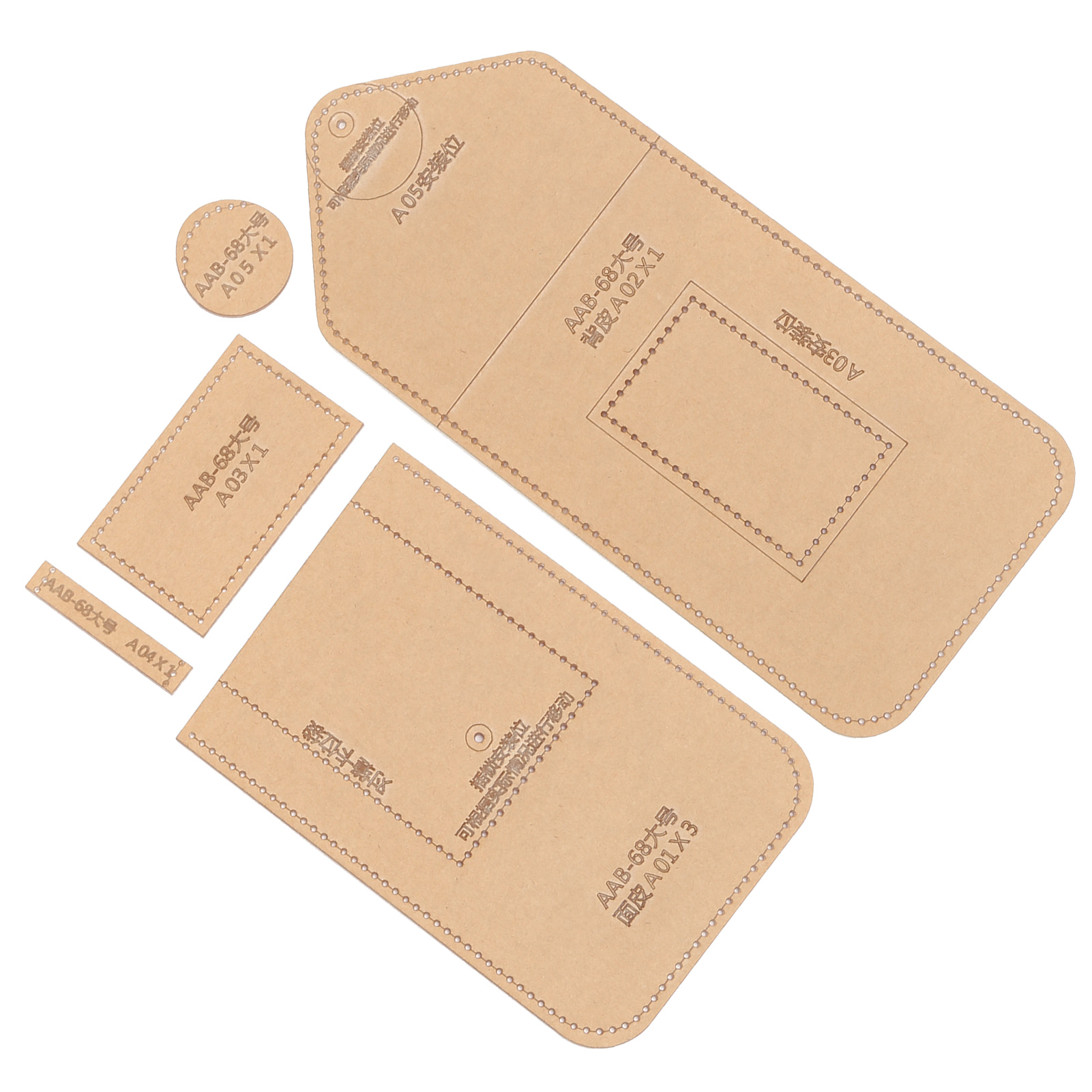 Handytaschen-vorlage Zum Selbermachen: Transparente Acryl-leder-bastelaccessoires Mit Schutzschicht – Ideal Zum Basteln Und Verschenken.