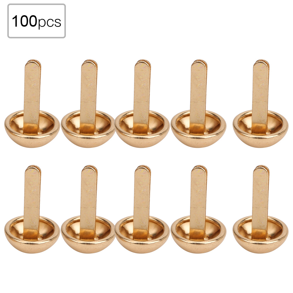 100 Stück Pilzförmige Dekonieten Diy-zubehör Für Taschen, Schuhe, Hüte, Kleidung (10 Mm Gold)