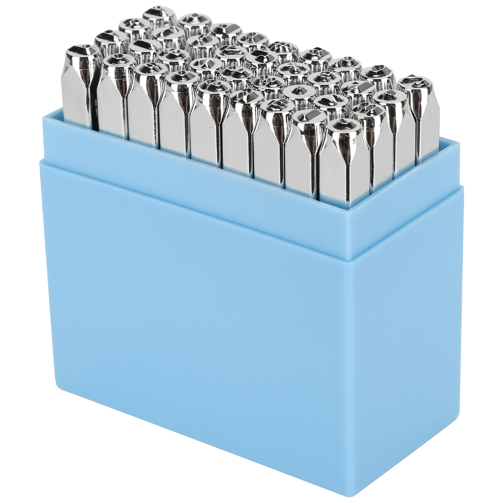36-teiliges Buchstabenstempelset Aus Legiertem Stahl, Galvanisiert, Inklusive Aufbewahrungsbox