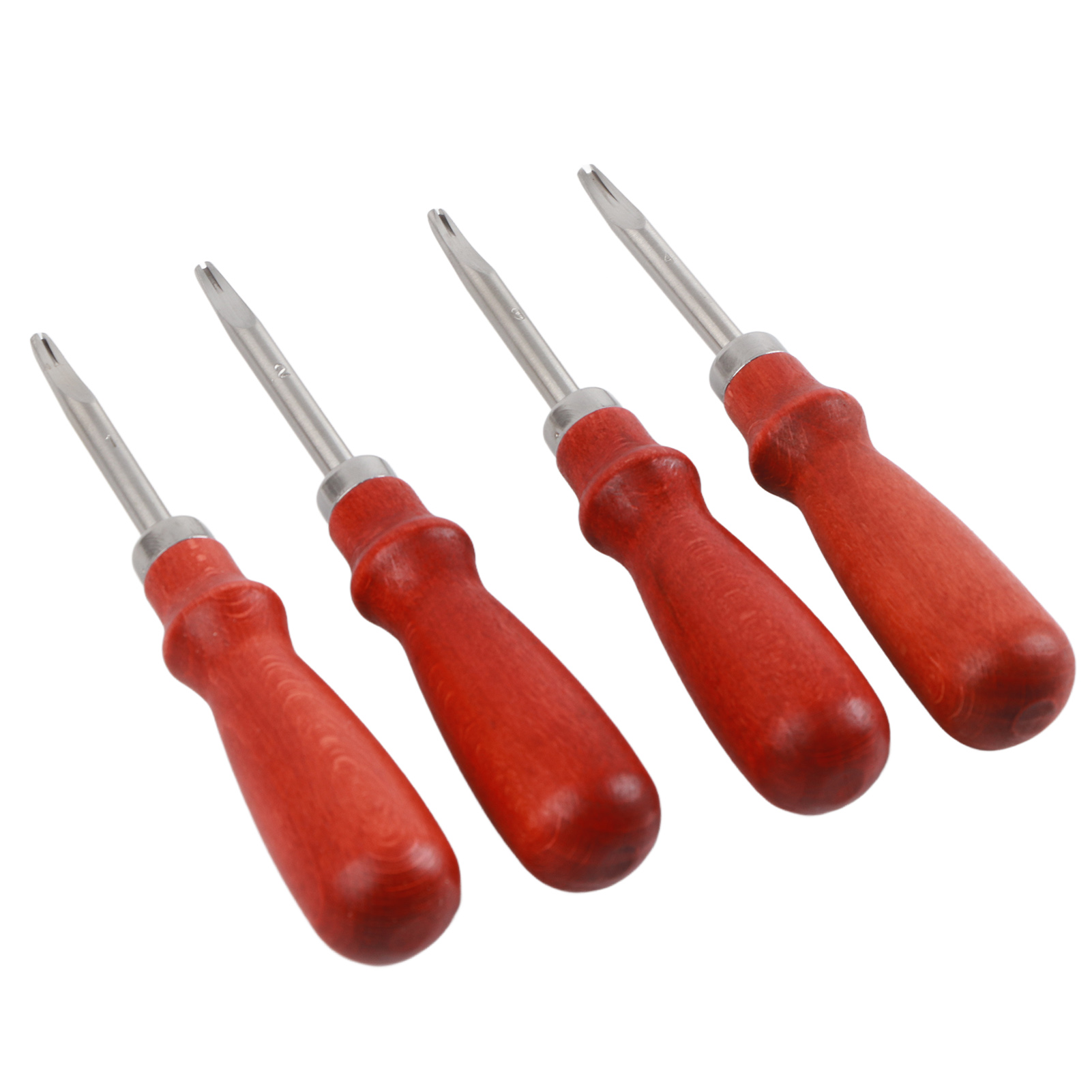 4-teiliges Professionelles Lederkantenschneider-set Mit Holzgriff Für Diy-bastelarbeiten Und Lederzuschnitt