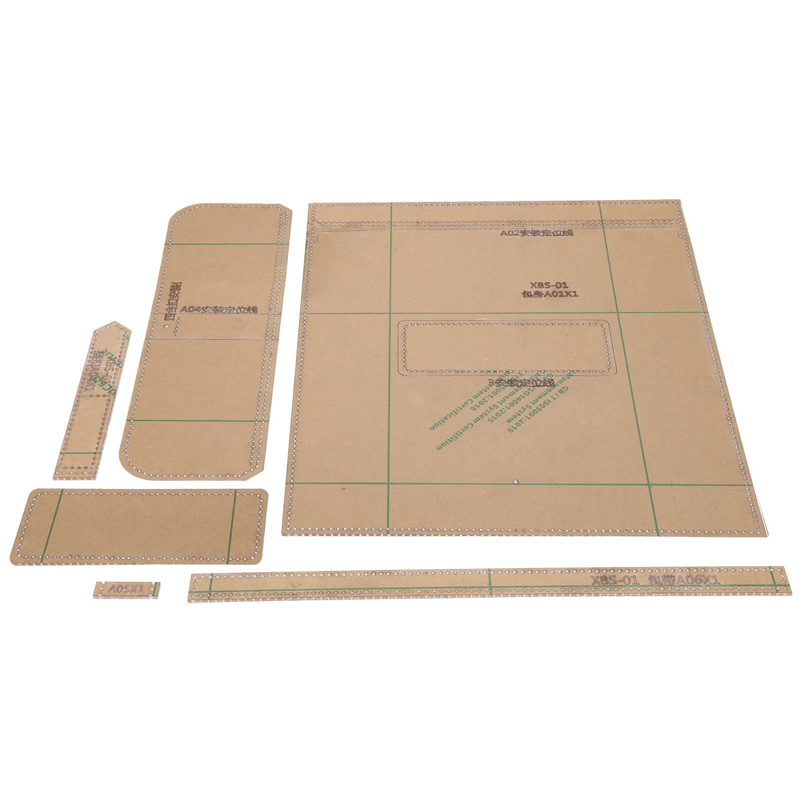 6-teilige Acryl-geldbörsenvorlage, Handgefertigtes Diy-zubehör Für Lederhandtaschen Im Cartoon-stil Für Herren