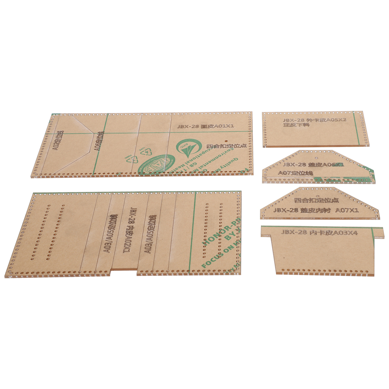 Transparente Acryl-schablone, Kurzes Brieftaschenmuster, Bastelwerkzeug