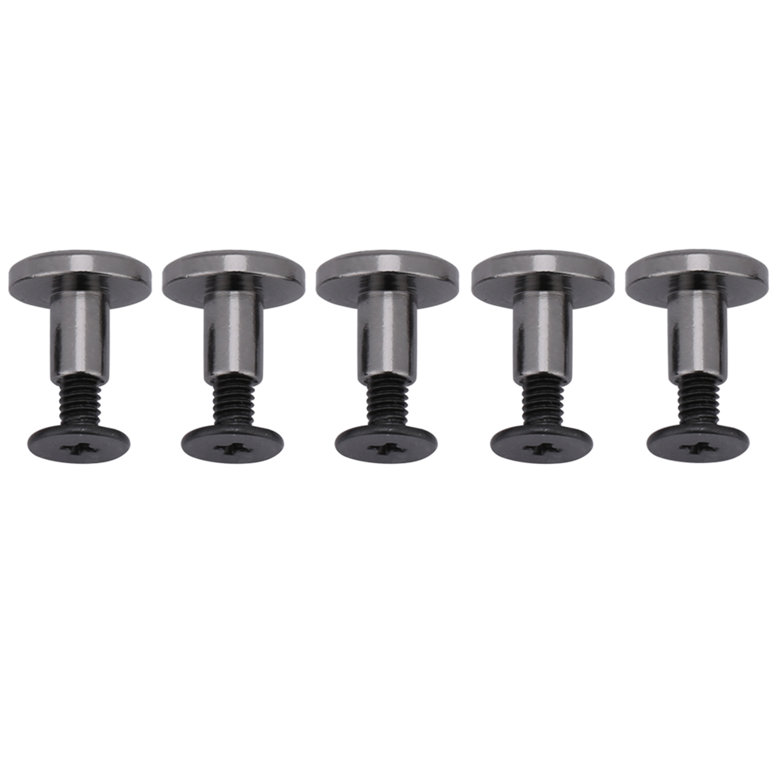 20 Sets Messing-flachkopf-gürtelnieten/schrauben Für Gepäck- Und Lederarbeiten (8 Mm)