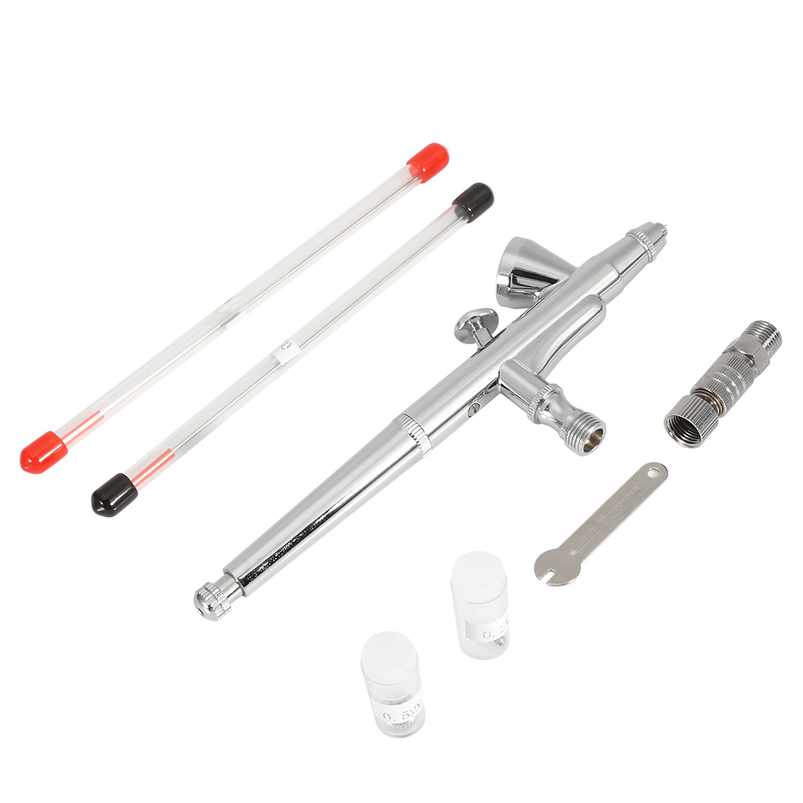 Schwerkraftzufuhr-doppelhub-airbrush-set Farbspritzpistole Für Tortendekoration/nagelkunst (136t)