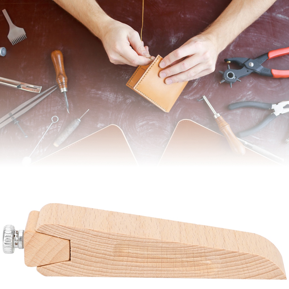 Handgefertigter Schleifblock Aus Leder Und Holz, Diy-schleifblock (schleifpapier)