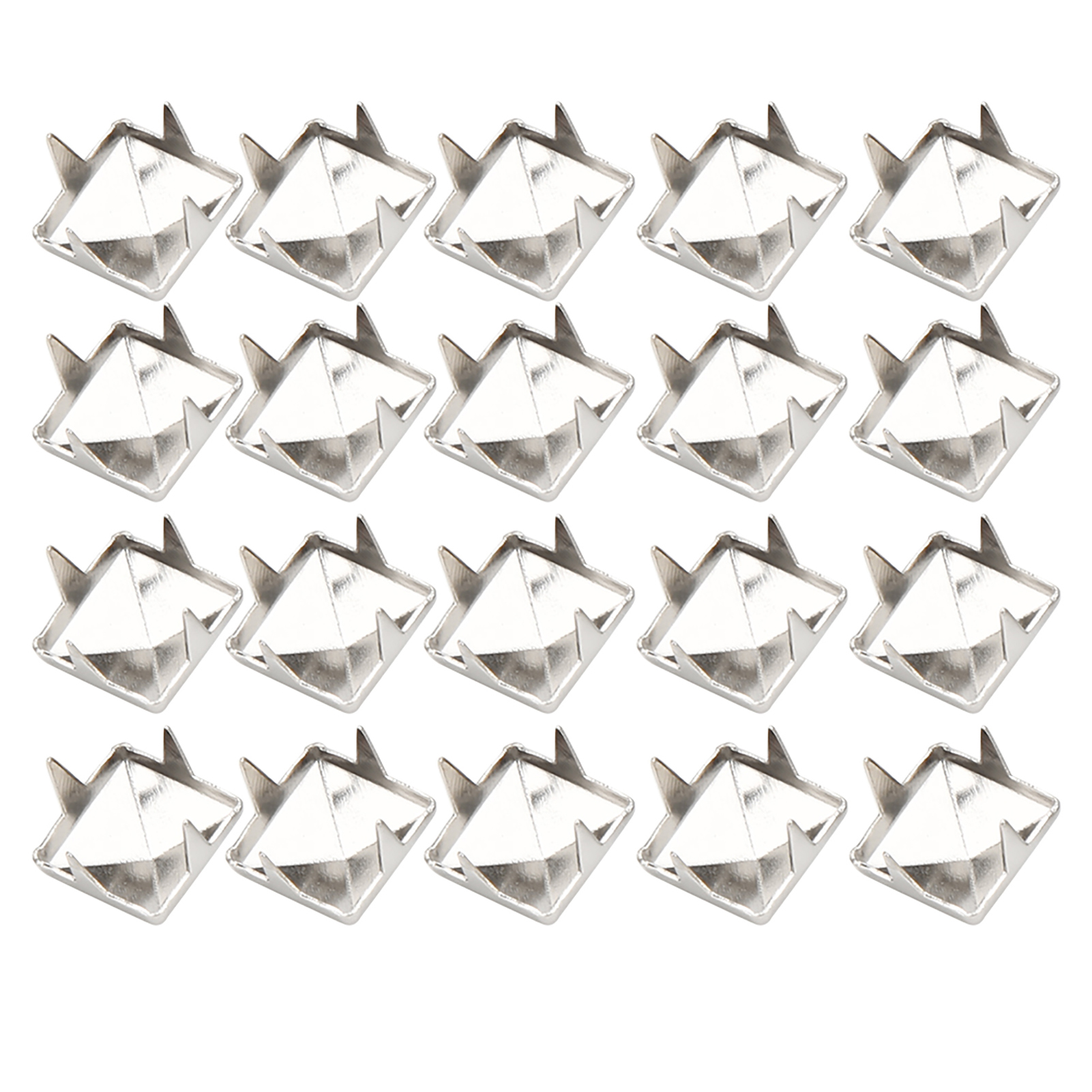 400er-set Diy-ledernieten (4–7 Mm), Quadratische Nieten Für Taschen, Schuhe Und Gürtel, Silberfarben, 6 Mm