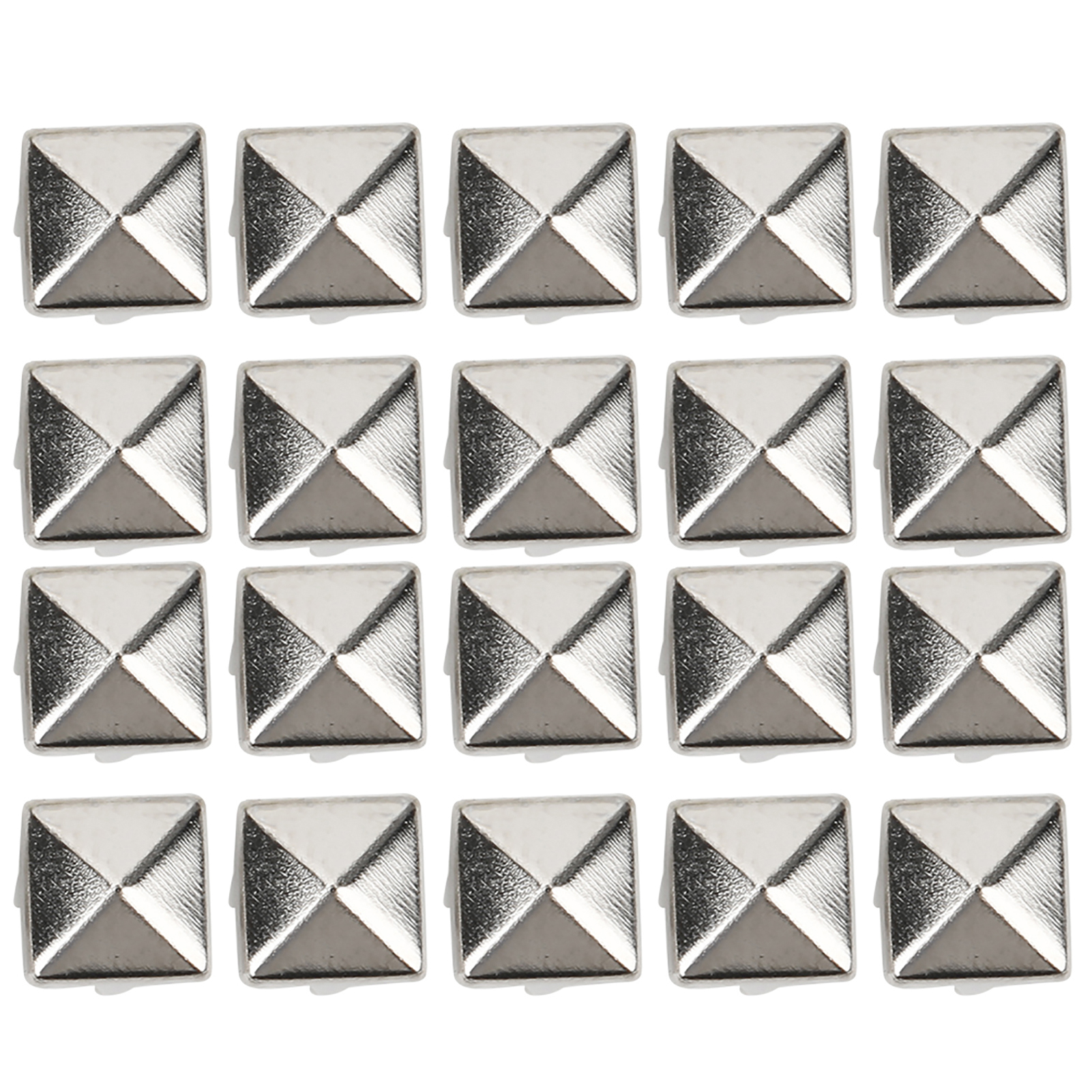 400er-set Diy-ledernieten (4–7 Mm), Quadratische Nieten Für Taschen, Schuhe Und Gürtel, Silberfarben, 4 Mm