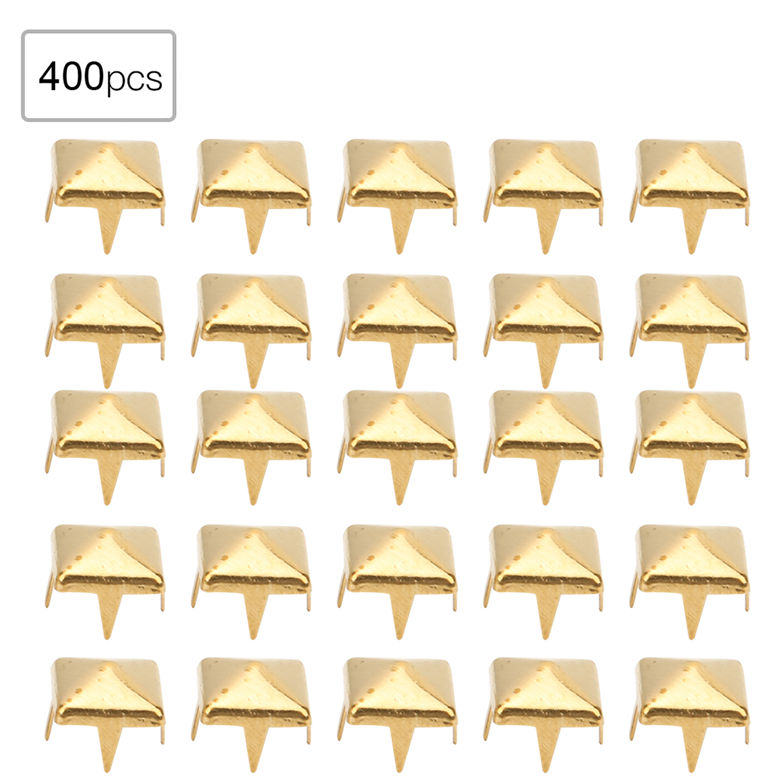 400er-set Diy-ledernieten (4–7 Mm), Quadratische Nieten Für Taschen, Schuhe Und Gürtel, Goldfarben, 5 Mm