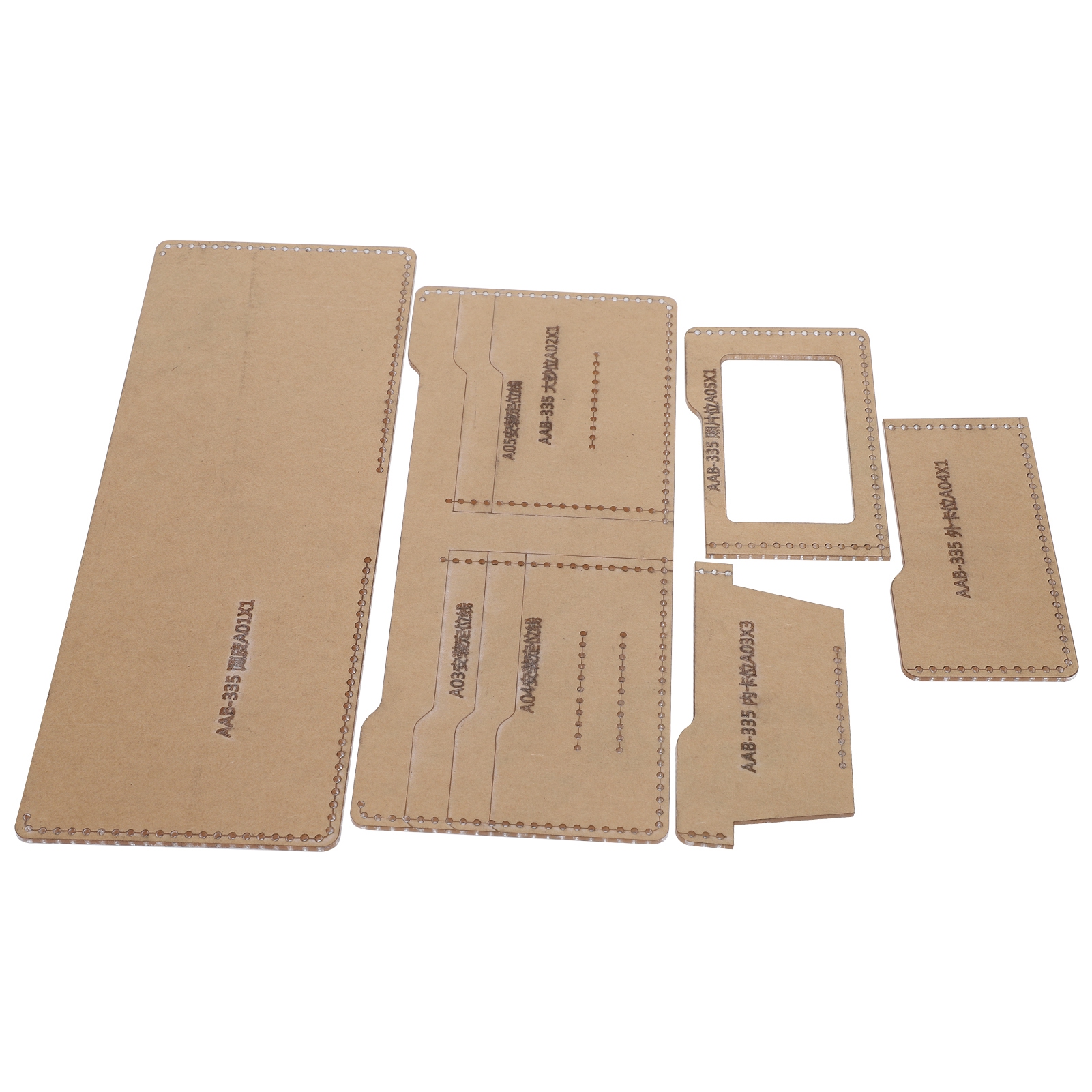 Acryl-schablone, Leder-kurzgeldbörsen-muster-set, Zubehör, Handarbeit, Diy-werkzeuge