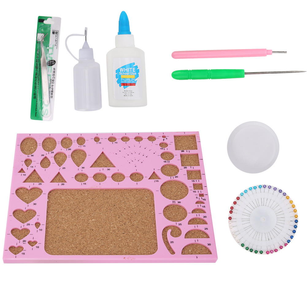 Diy-papierquilling-werkzeugset: Stift, Schablone, Stecknadeln, Pinzette, Papierbastelwerkzeug
