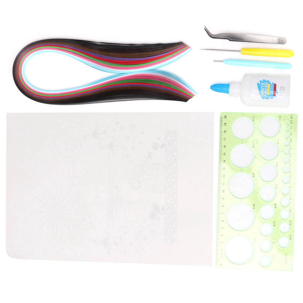 Quilling-papier-set, Diy-bastelwerkzeug-set, Kunst-papierbasteldekoration