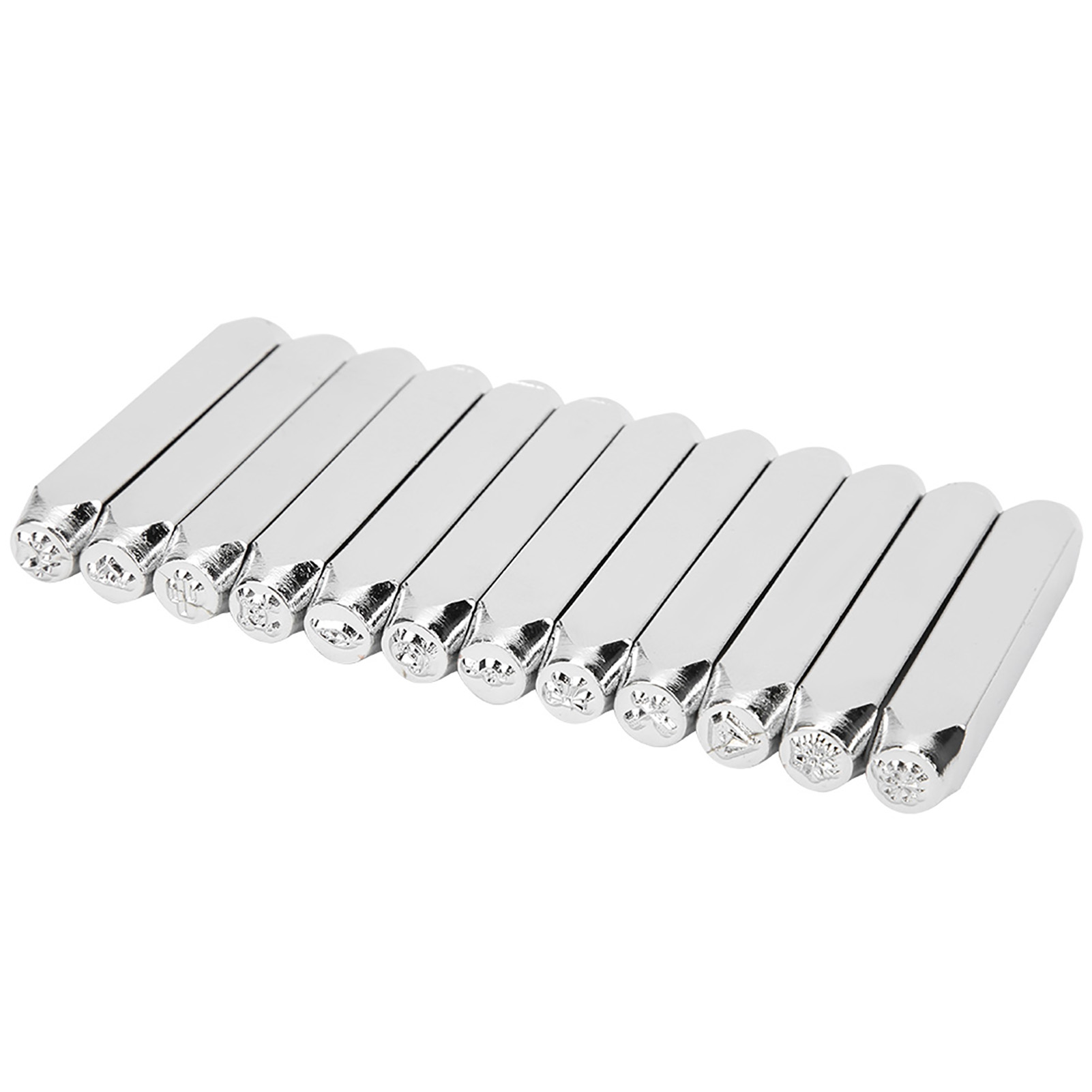 12 Stück 6 Mm 1/4 Zoll Musterstempel Aus Kohlenstoffstahl, Stanzwerkzeuge Für Metall, Leder, Schmuck Usw.