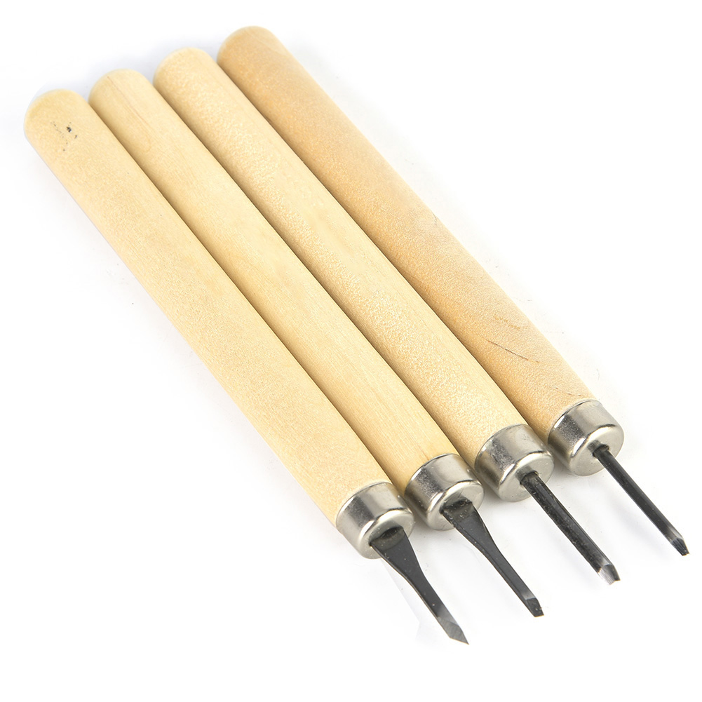 Holzschnitzmesser, Holzbearbeitungsmesser, Holzschnitzwerkzeuge Für Gummistempel, Vierteiliges Set (nr. 1 Set)