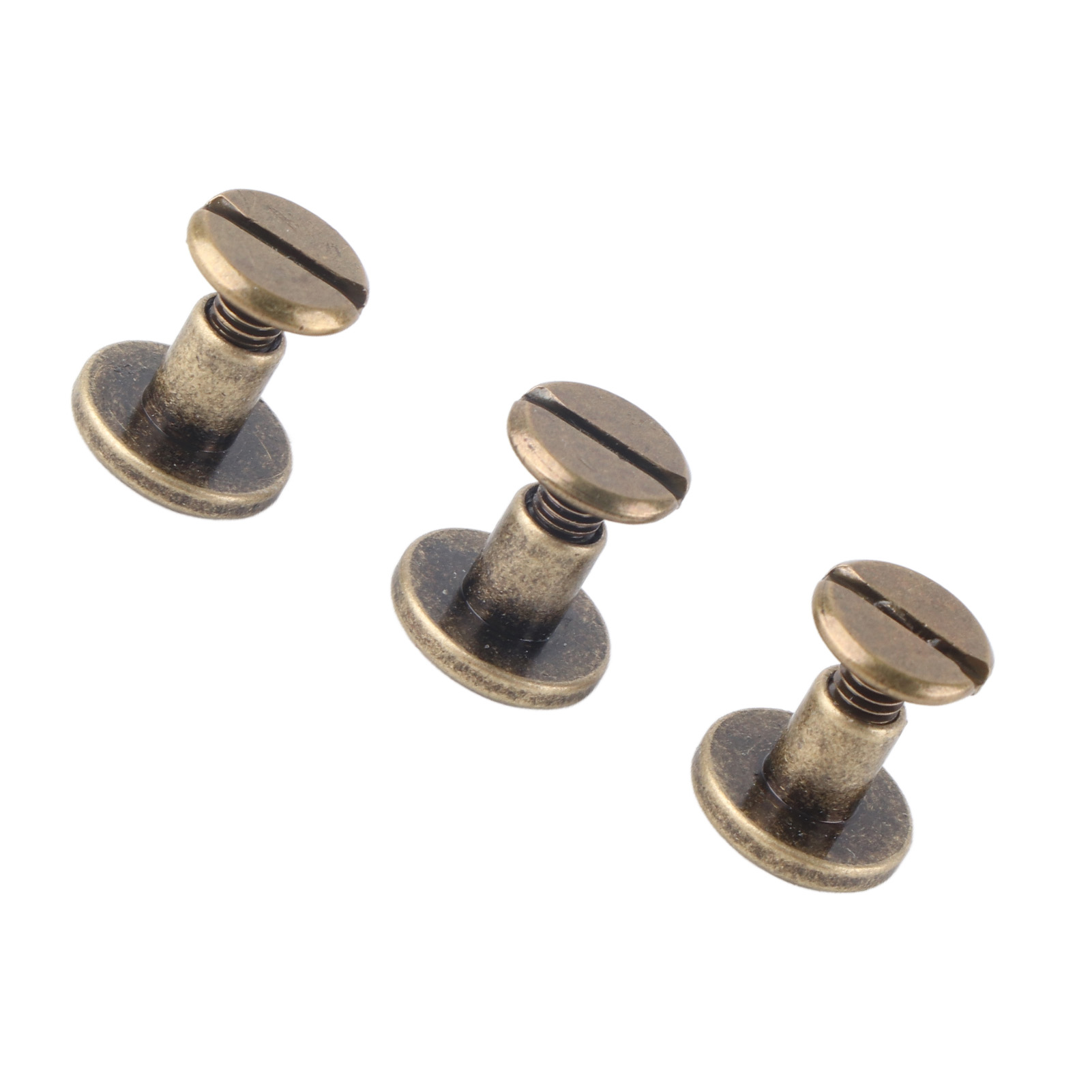 20 Stück Flachkopf-schrauben, Muttern, Nägel, Nieten Mit Lederkappe (6,5 Mm) Aus Kupfer Und Messing