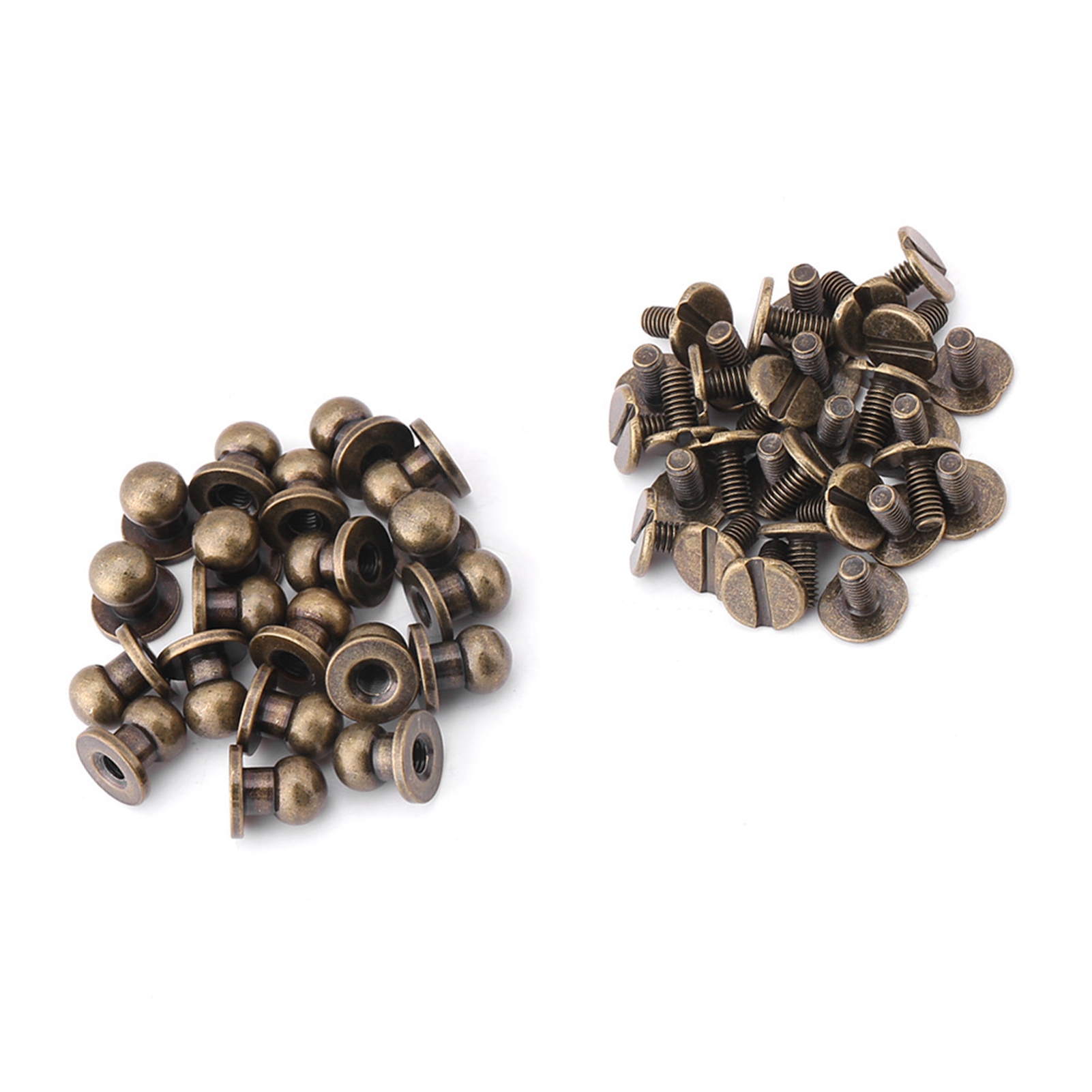 20 Stück Rundkopf-nagelnietknöpfe Aus Massivem Kupfer Für Diy-lederzubehör (86 Mm Bronze)