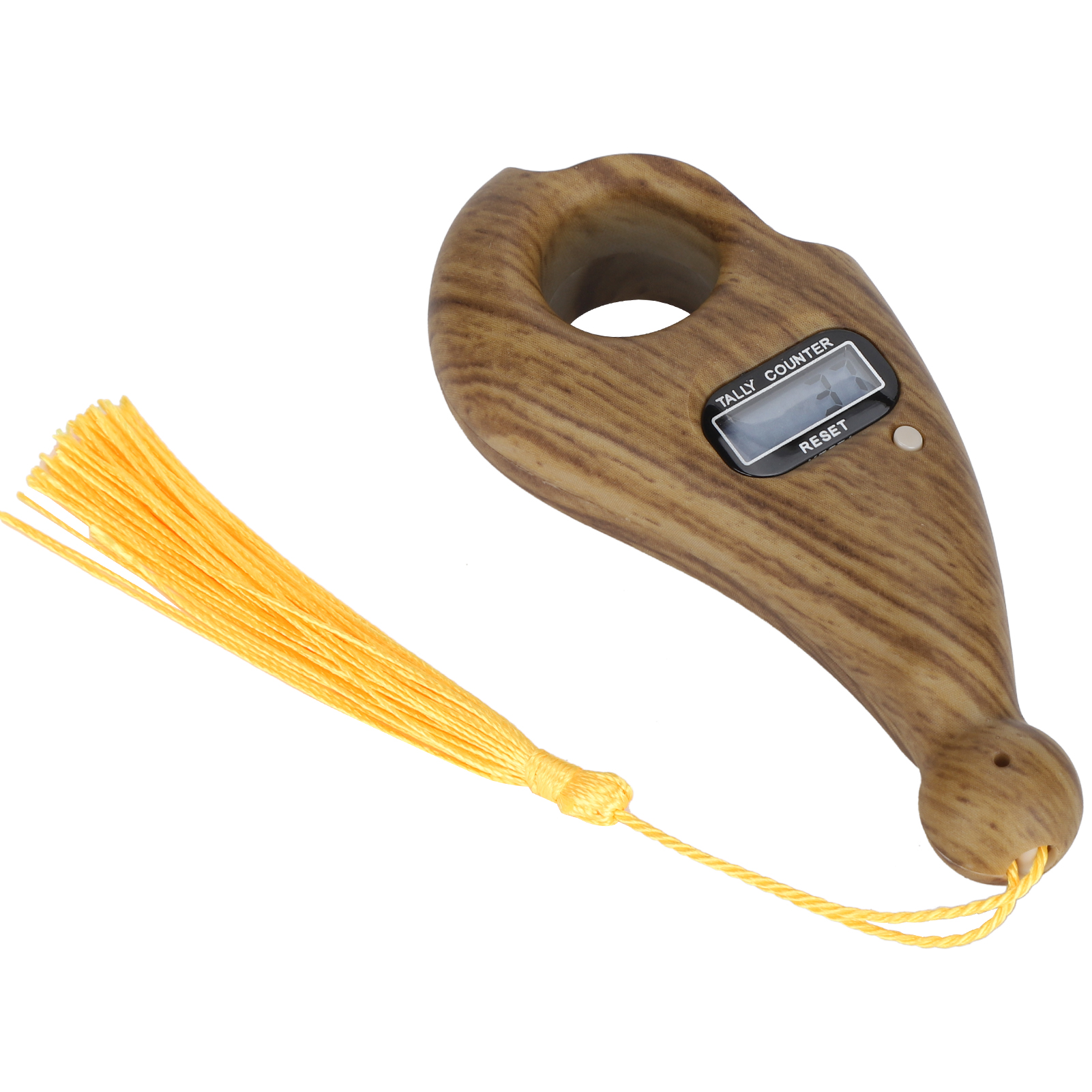 Digitaler Perlenzähler Aus Holzmaserung, Tragbarer Fingerperlenzähler Für Buddhistische Meditation (bois De Pêche (grain De Bois))