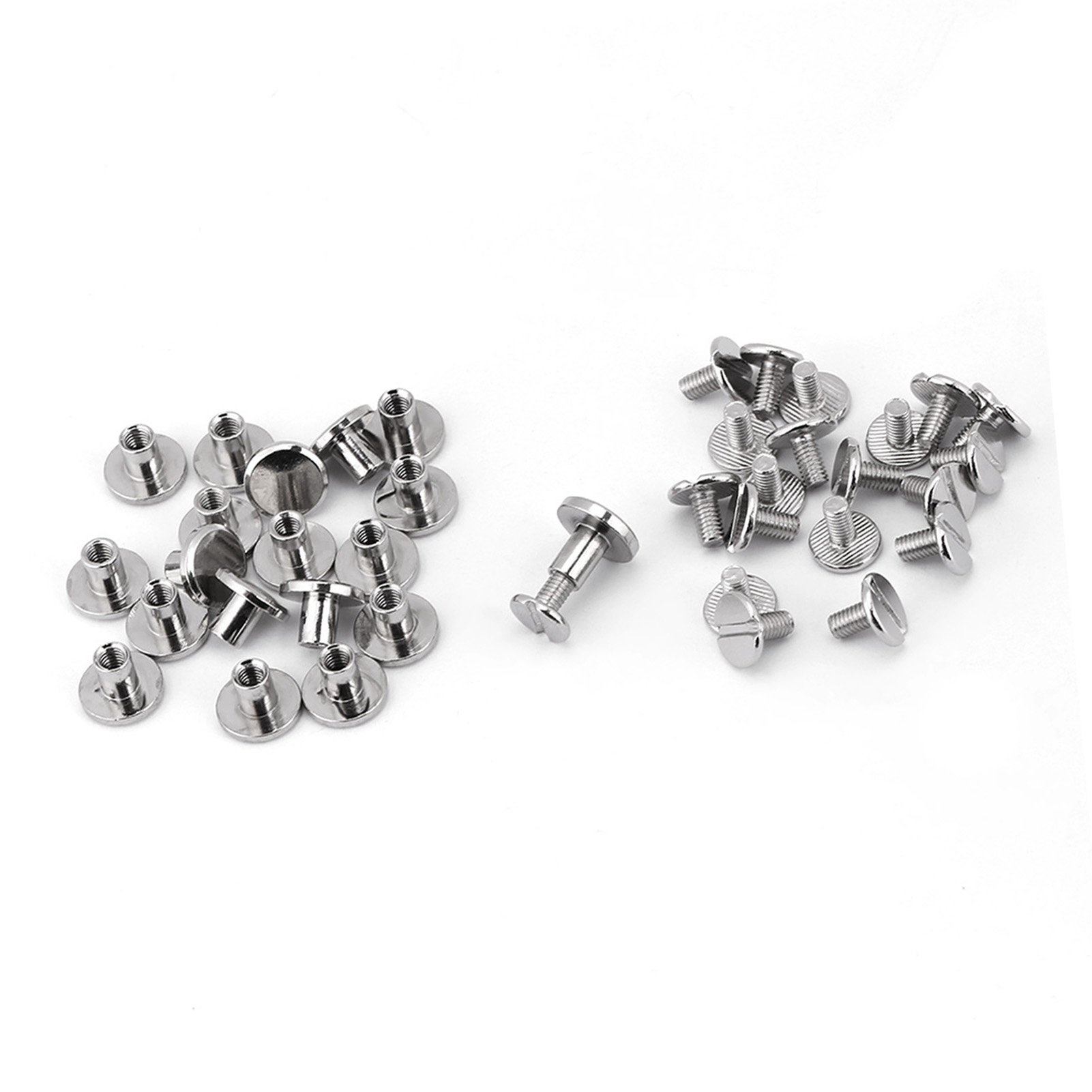 20 Stück/set Messing-gewindemuttern Mit Flachem Kopf, Nagelnieten, Schrauben, Lederhandwerks-reparaturzubehör (8 Mm)