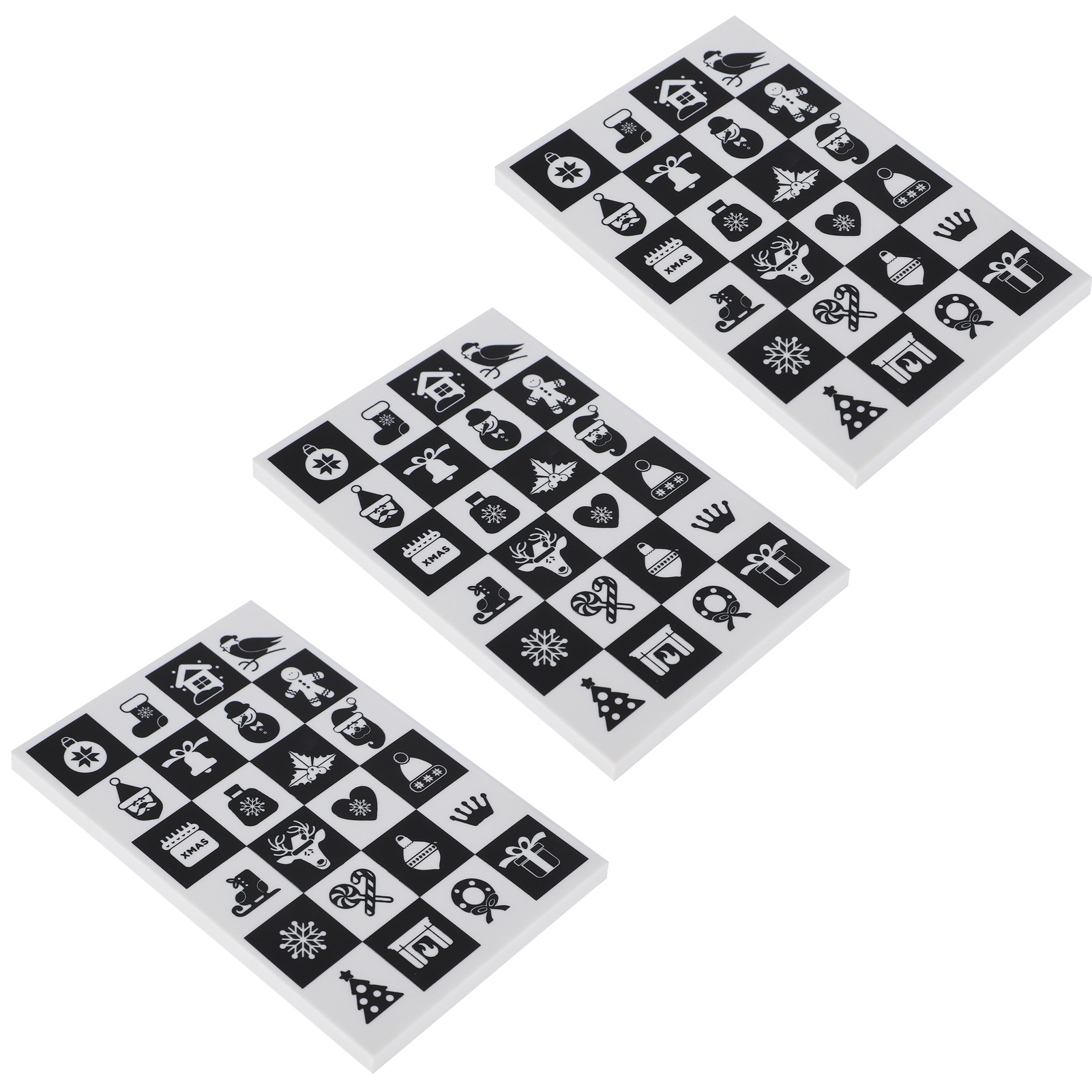 3er-set Gummistempel, Tpr-block, Diy-gravurzubehör Für Scrapbooking, 14,9 X 9,9 X 0,8 Cm