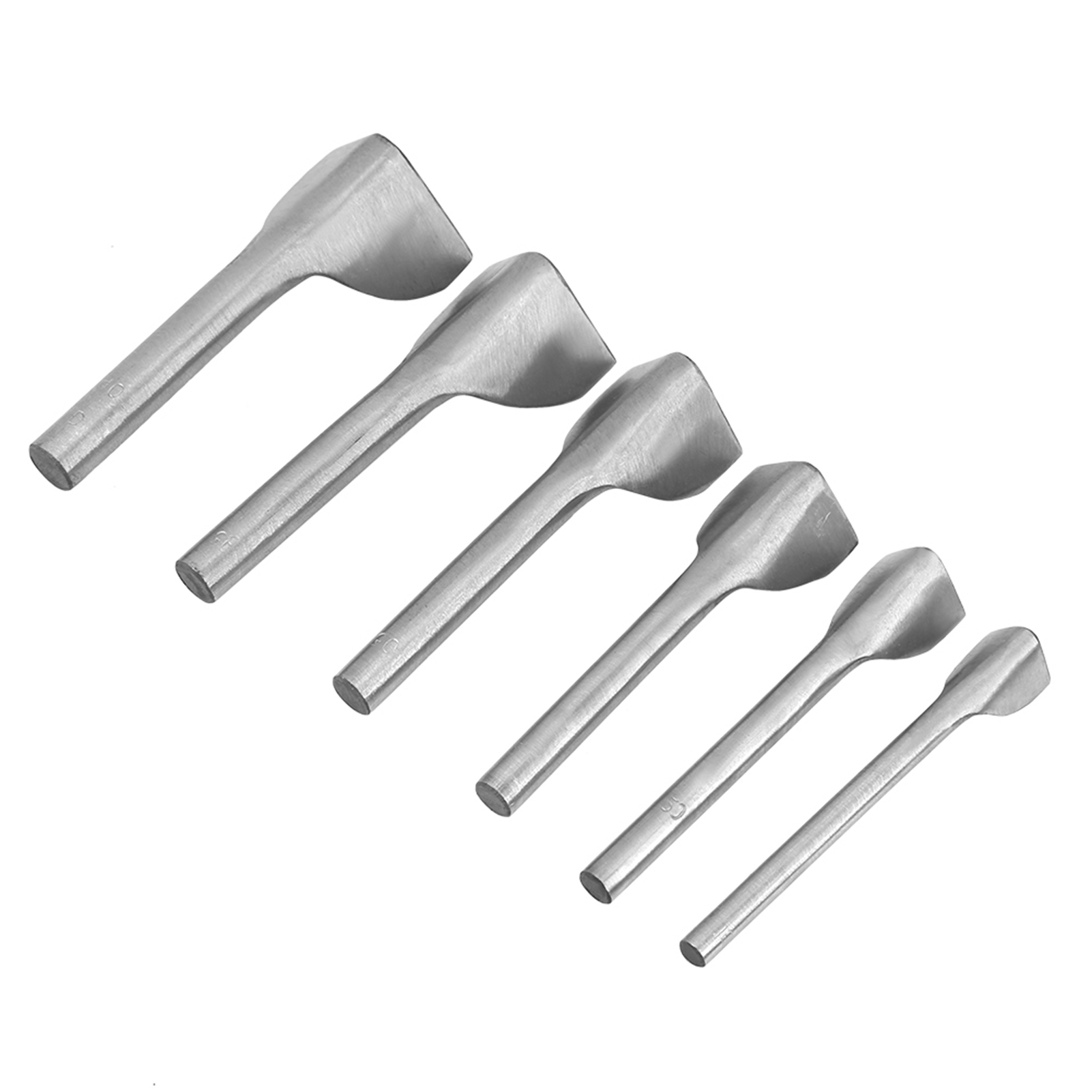 6-teiliges Set Diy-lederhandwerks-v-förmige Lochzangen-gürtelendenschneider Für Heim-ledernähte (15-40 Mm)