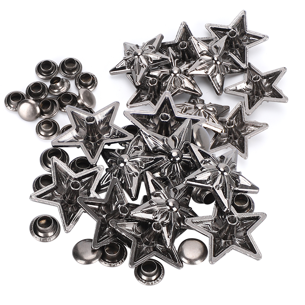 50 Sets Sternnieten, Ziernieten, Schrauben, Lederknöpfe, 16 Mm, Diy-zubehör Für Gürtel, Gepäck Und Kleidung