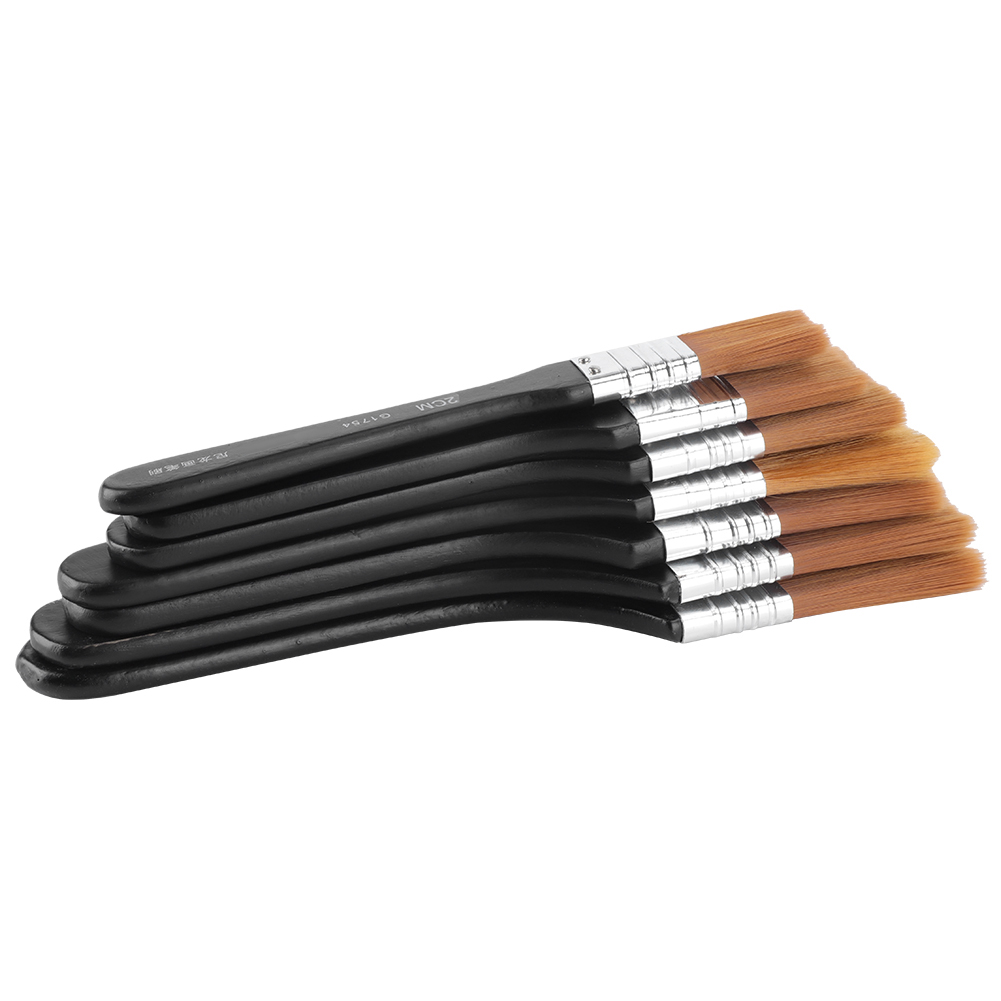 7-teiliges Set Leichter Flachpinsel Mit Holzgriff Für Öl- Und Acrylmalerei