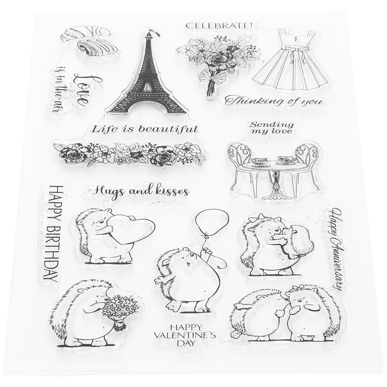 Igel-stempel, Transparentes Turmmuster, Diy-fotoalbum-dekoration