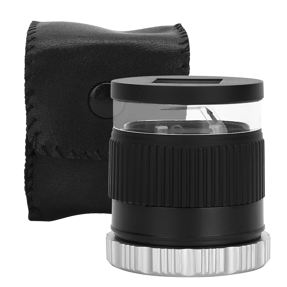 Optische Lupe Mit Zylindrischer Skala, 30-facher Zoom, Schmucklupe Mit Led-beleuchtung Und Uv-lampe