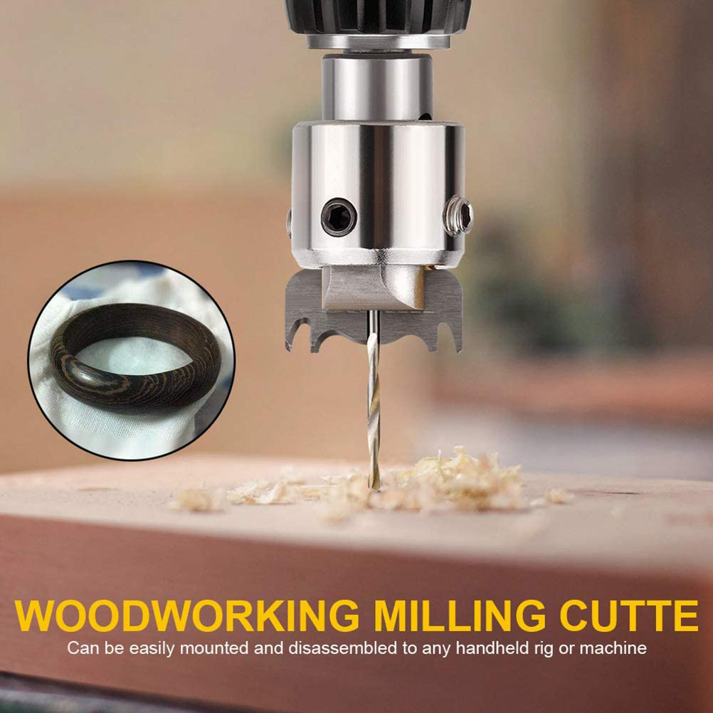 Set Zur Herstellung Dicker Holzringe, Stahlbohrer Für Holzperlen, Heimwerkerwerkzeug Für Die Anfertigung Personalisierter Holzringe Und Schmuckstücke