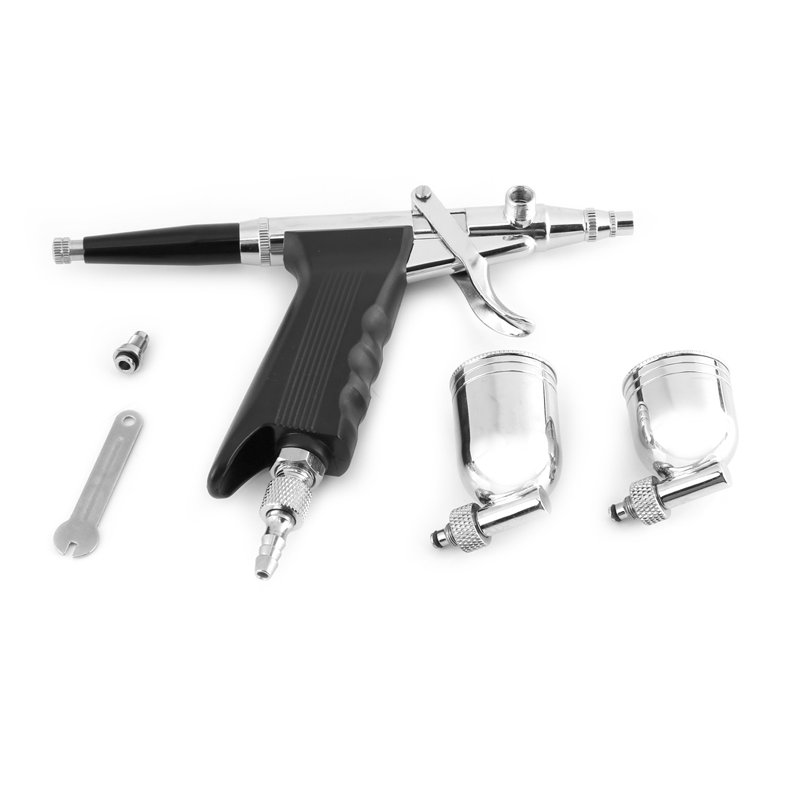 Mehrzweck-airbrushpistole Mit 2 Bechern Und Seitlicher Zufuhr Für Kunstmalerei 166