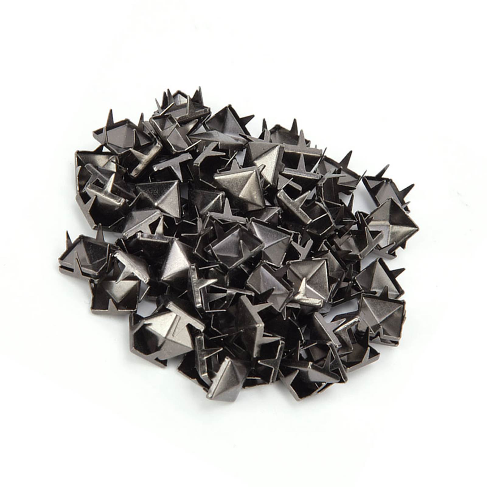 100 Stück 9 Mm Messing-kupfer-vierkantnieten Für Bekleidung, Schuhe, Taschen, Lederdekoration, Gunmetal-farbe