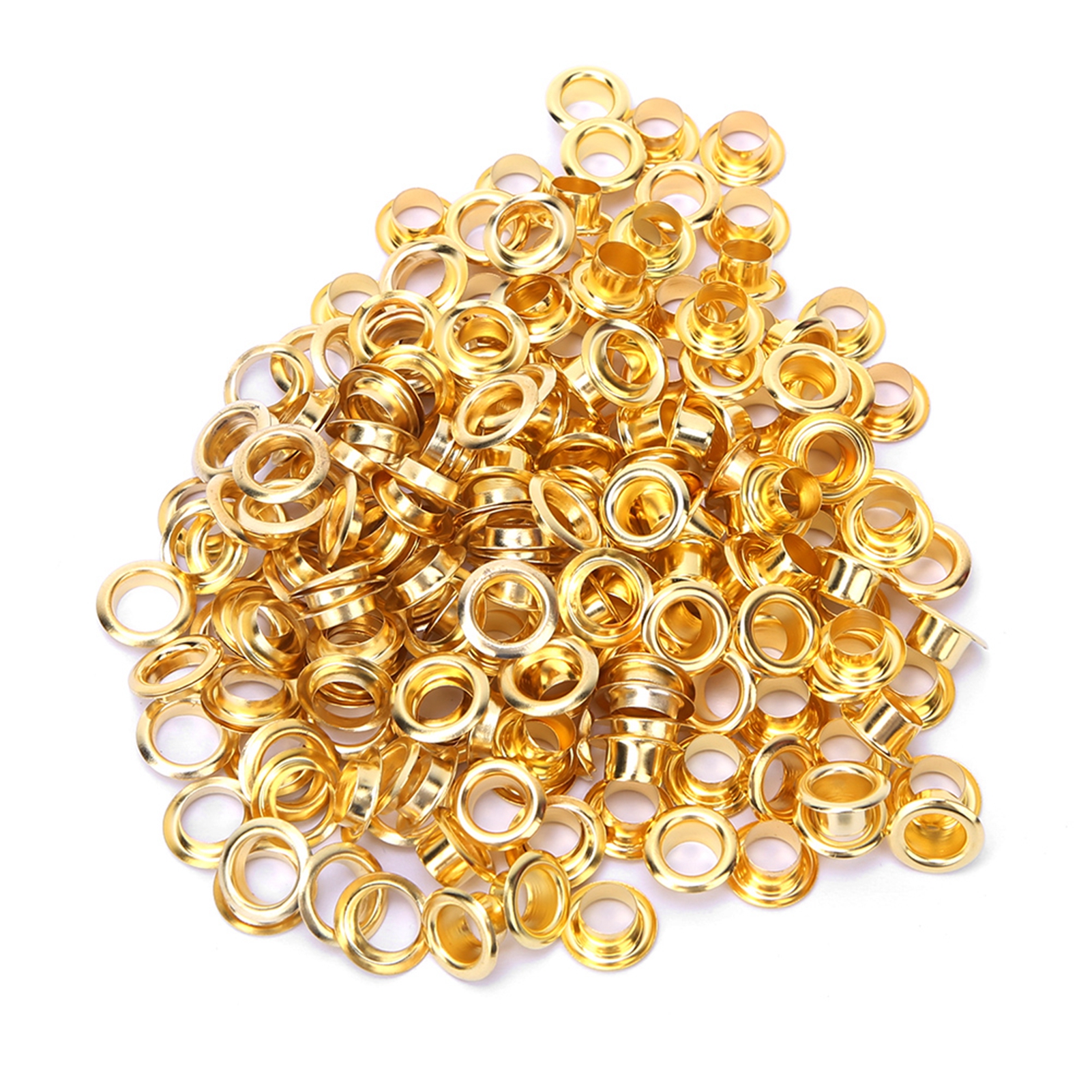 100 Stück 6 Mm Messing-doppelseitige Ösen-hohlnieten Für Kleidung, Taschen, Gürtel Und Schuhe (gold)