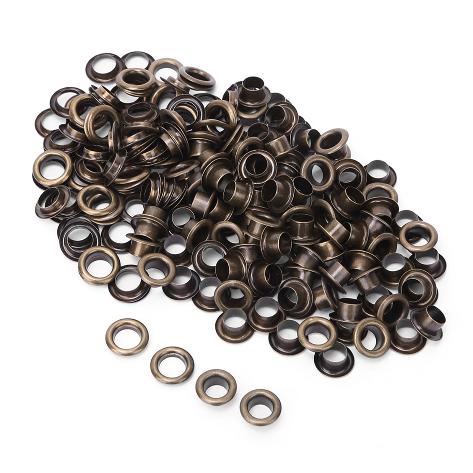 100 Stück 6 Mm Messing-doppelseitige Ösen-hohlnieten Für Kleidung, Taschen, Gürtel Und Schuhe (bronze)